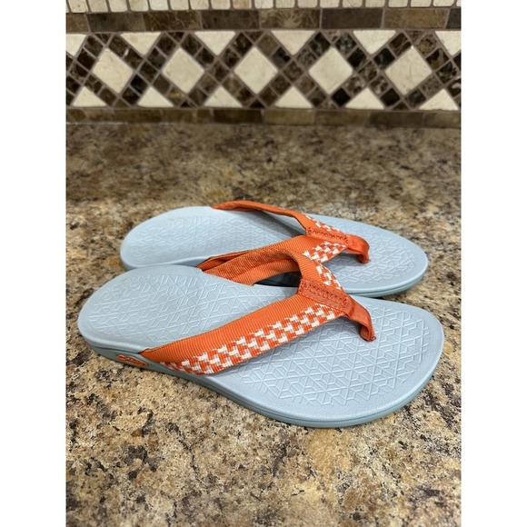 Chaco Womens Flip Flops 6 Gray Z Classic Trail Sport Thong Summer Slides Sandals - Picture 4 of 8